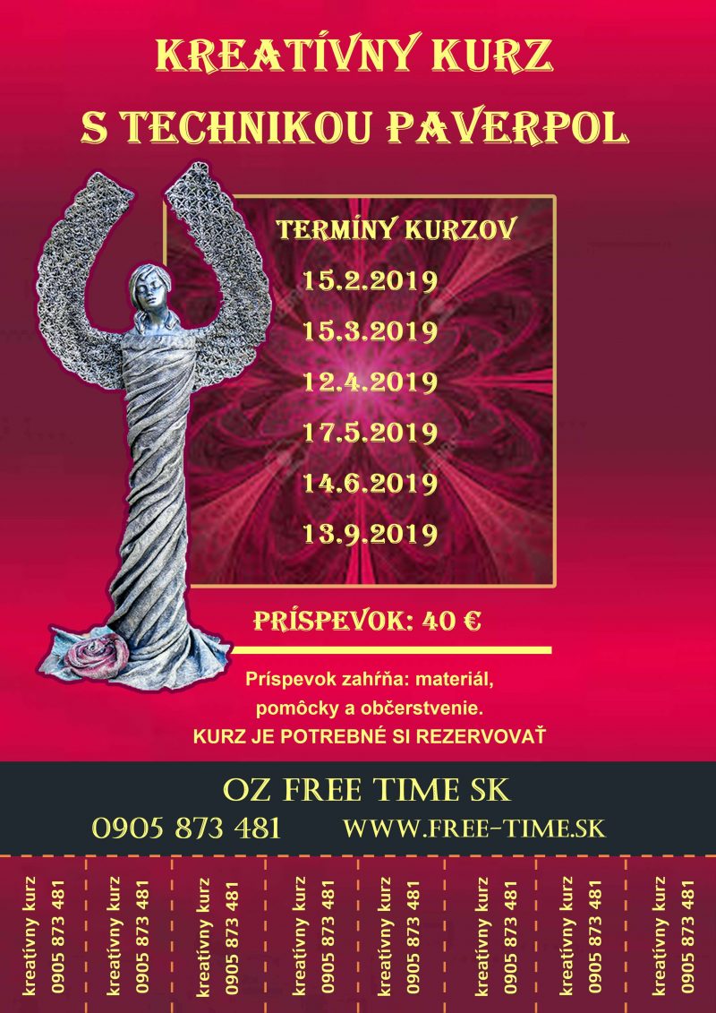 Plagát kurzy pre dospelých Paverpol 2019