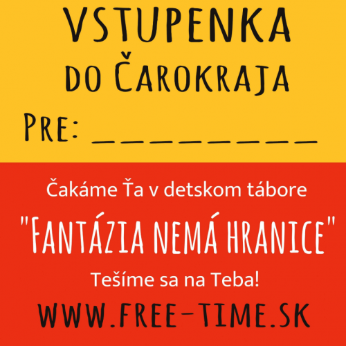 darčeková poukážka na tábor 2019